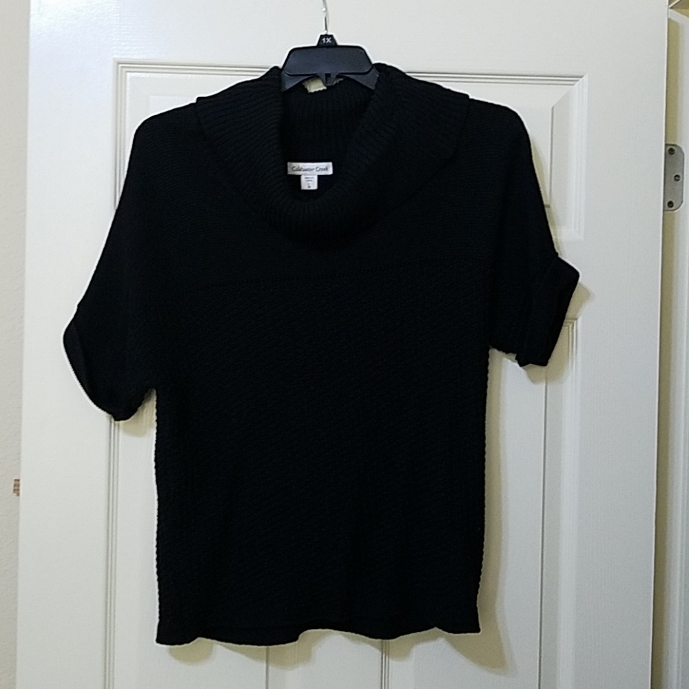 Coldwater Creek mixed-stitch Dolman sweatee